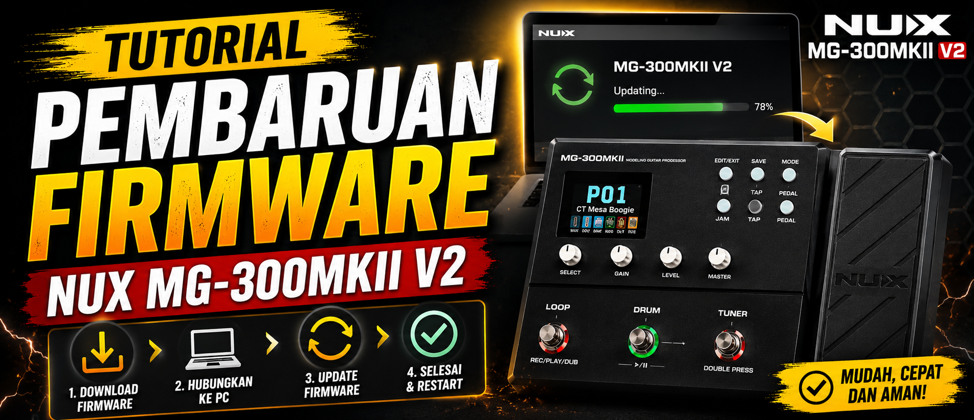 Tutorial Pembaruan Firmware NUX MG-300MKII V2