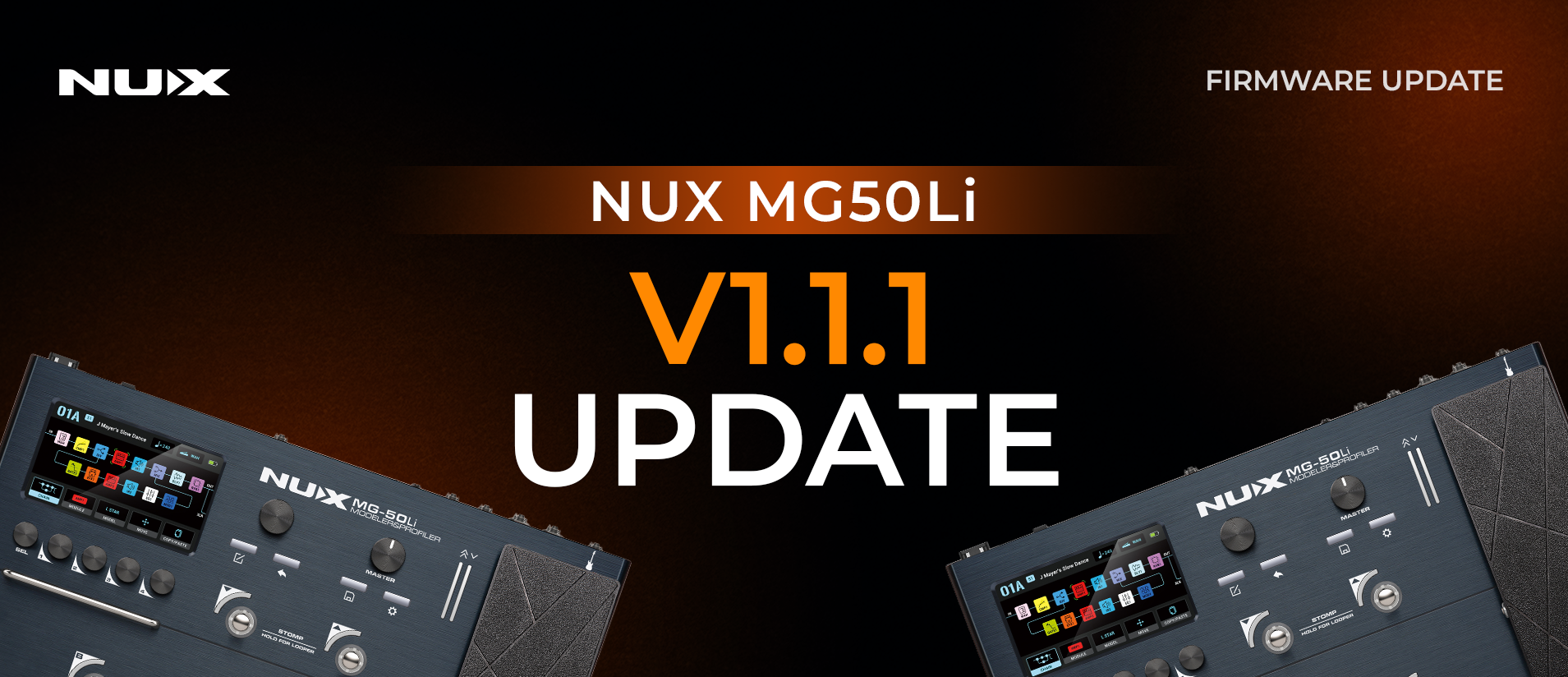 Nux Mg-50Li Firmware update terbaru V1.1.1