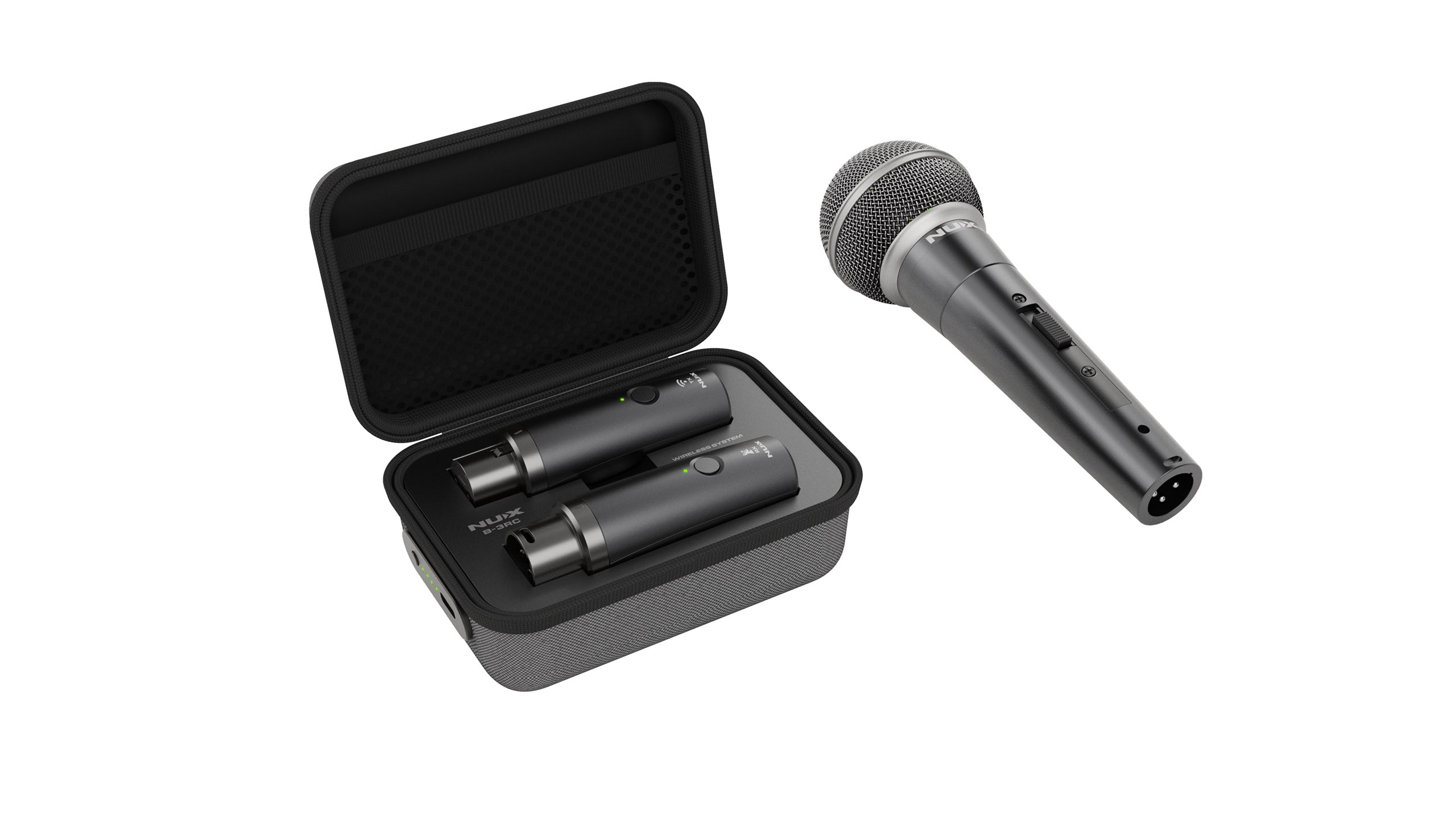 NUX B-3RC Wireless Microphone System lengkap dengan charging case pelindung premium