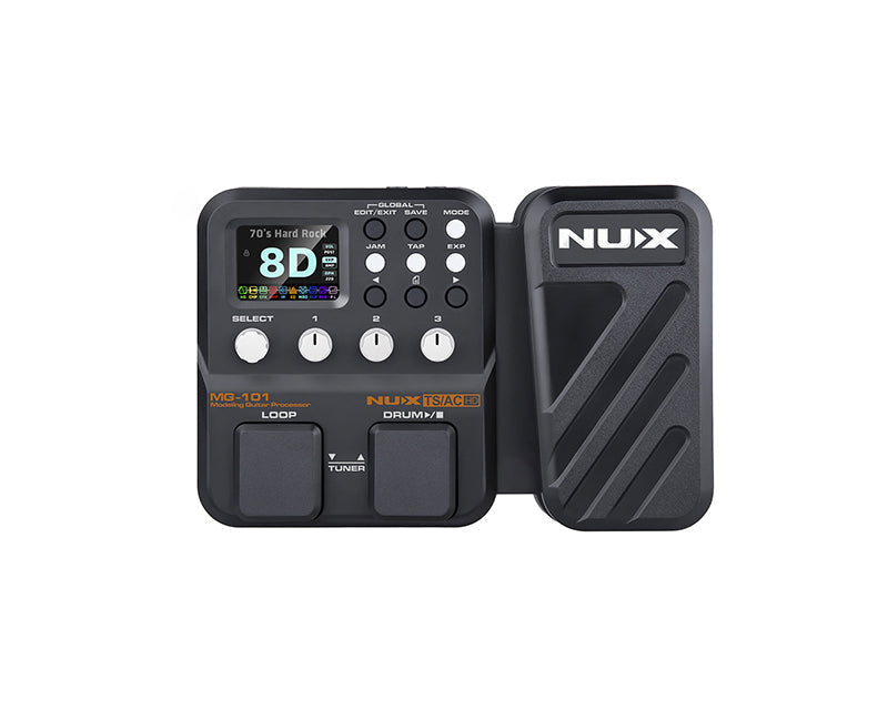 NUX MG-101 multi effect gitar dengan amp modeling dan USB audio