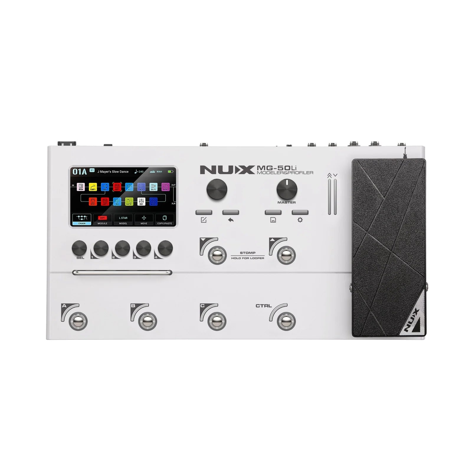 NUX MG-50 Li multi effects gitar portable dengan baterai dan IR loader