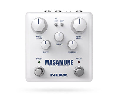 NUX Masamune pedal compressor dan boost gitar untuk tone lebih solid