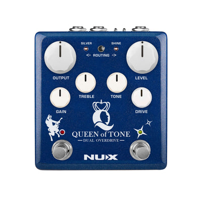 NUX Queen of Tone dual overdrive pedal gitar profesional